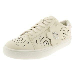 Fashionable Laser Cut Design Lace Up Sneakers 6.5M